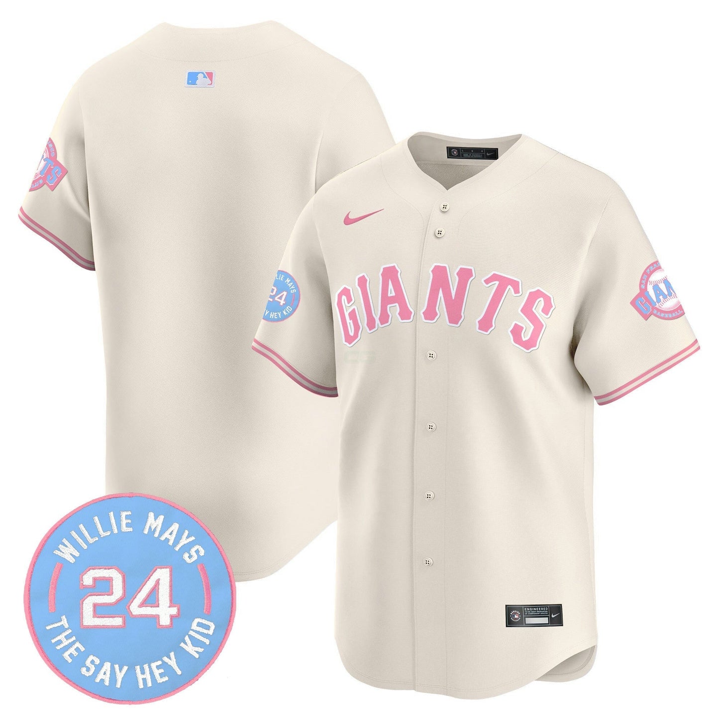 Camisa MLB Unisex San Francisco Bubblegum Pink Vapor Premier Limited Jersey