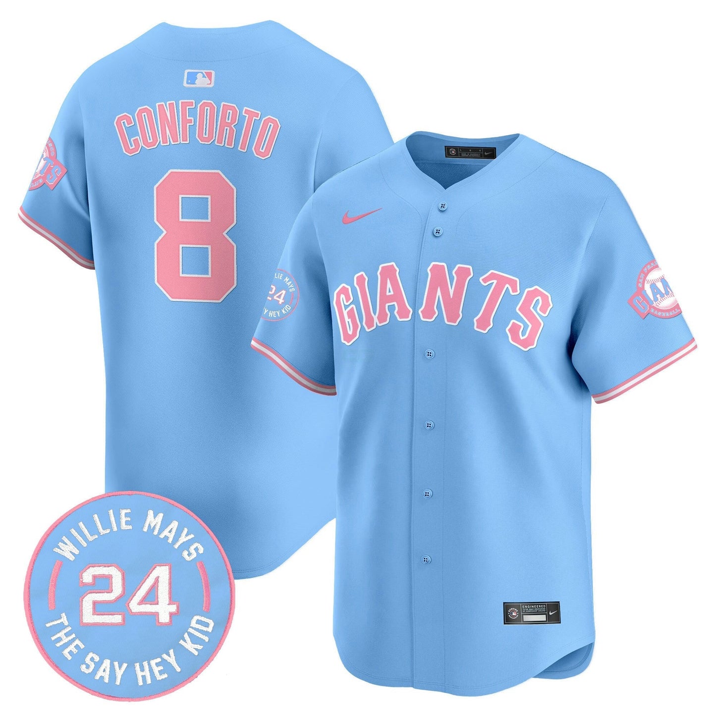 Camisa MLB Unisex San Francisco Bubblegum Pink Vapor Premier Limited Jersey