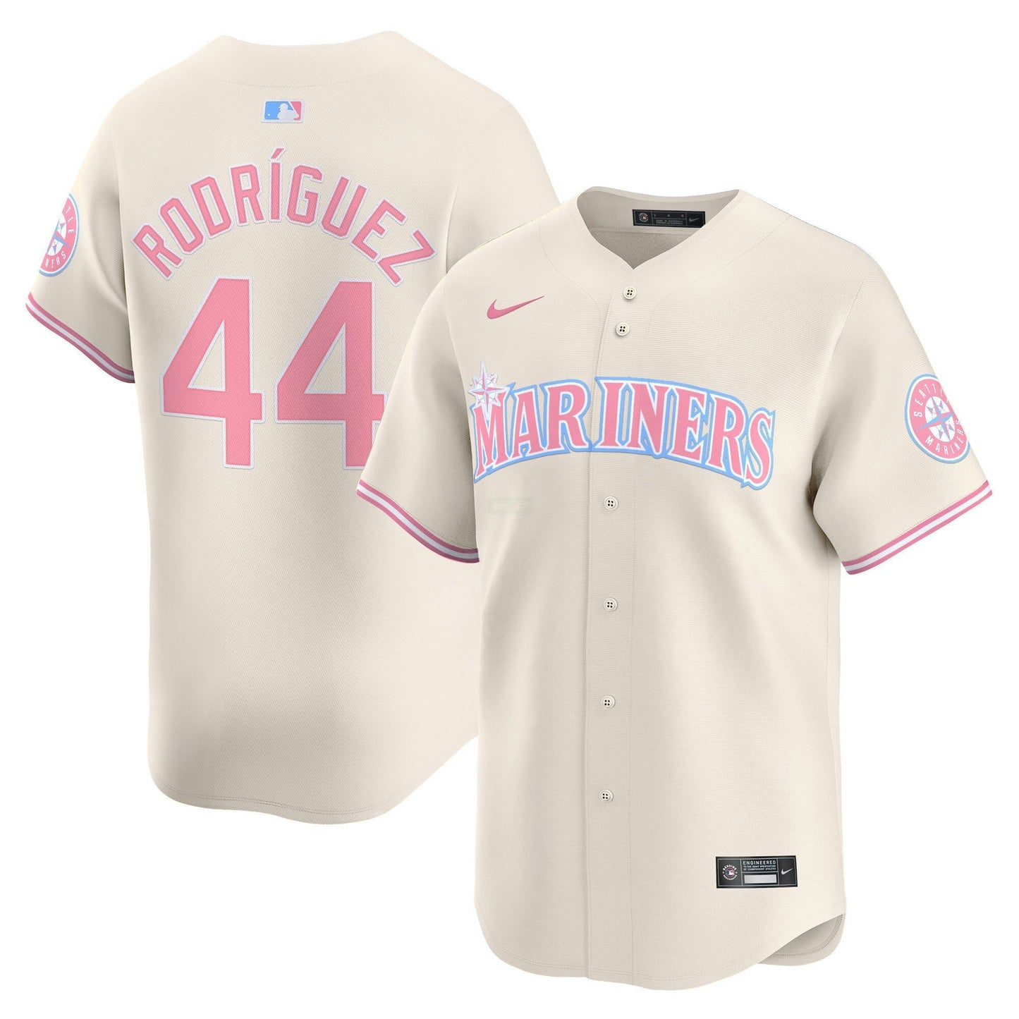 Camisa MLB Unisex Seattle Bubblegum Pink Vapor Premier Limited Jersey