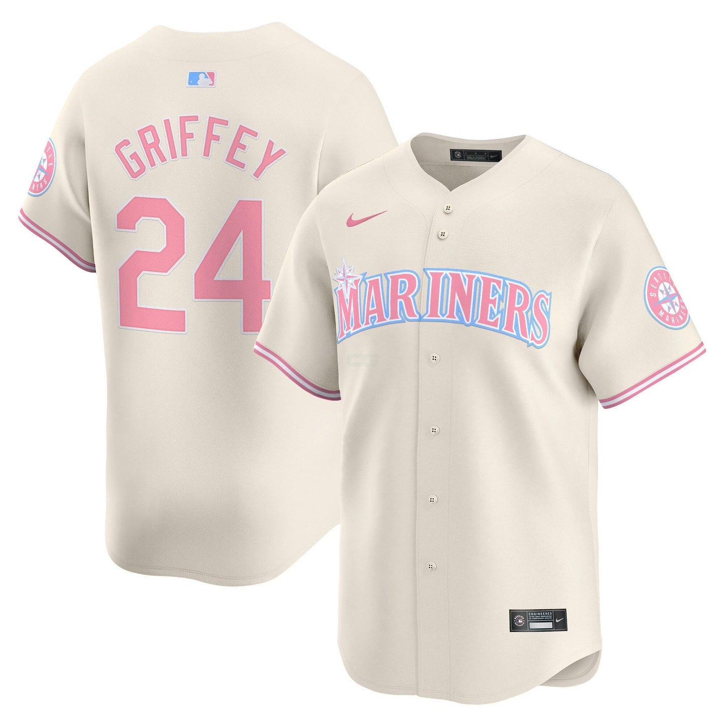 Camisa MLB Unisex Seattle Bubblegum Pink Vapor Premier Limited Jersey