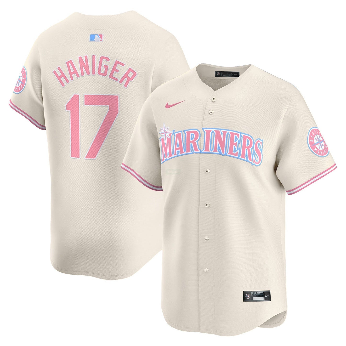 Camisa MLB Unisex Seattle Bubblegum Pink Vapor Premier Limited Jersey