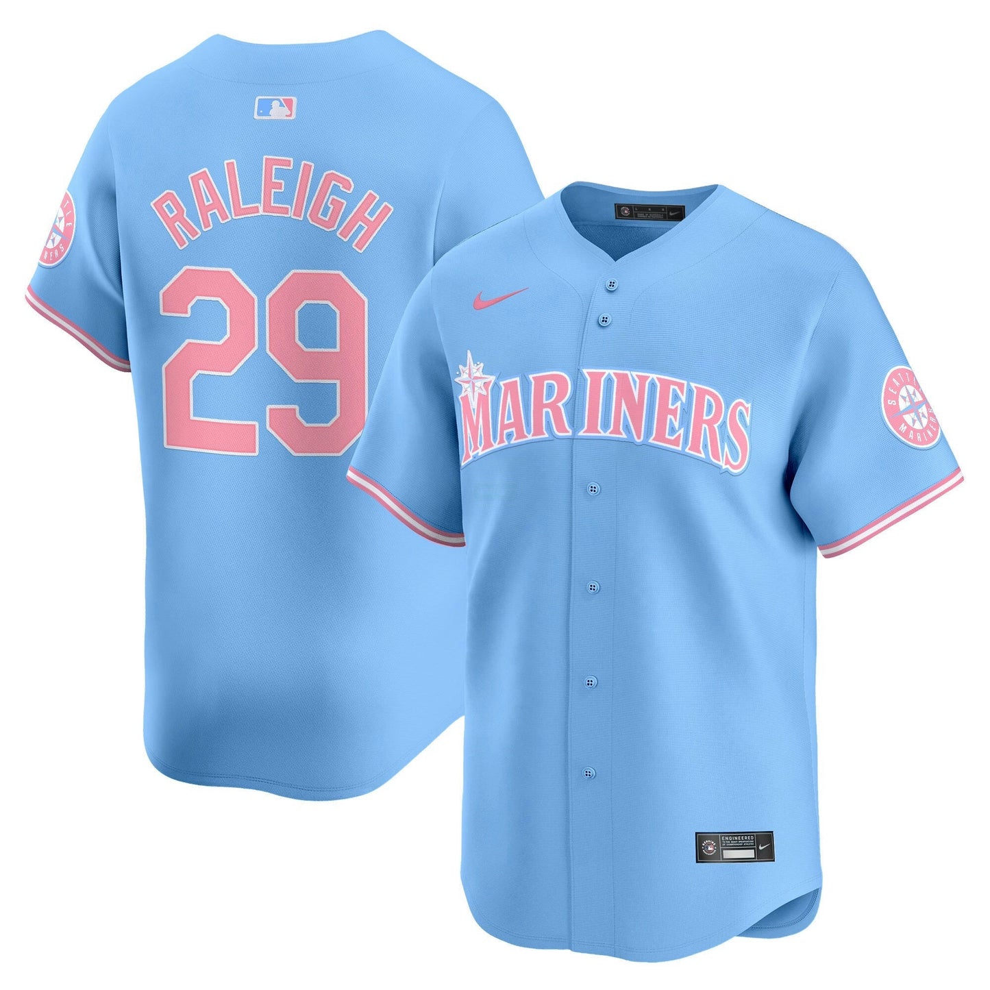 Camisa MLB Unisex Seattle Bubblegum Pink Vapor Premier Limited Jersey