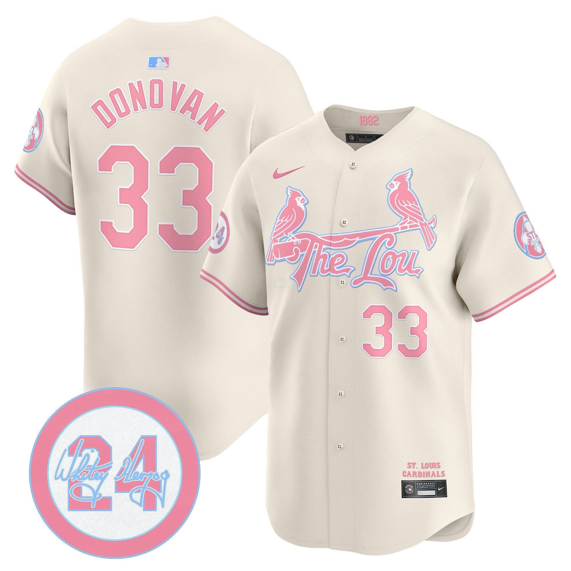 Camisa MLB Unisex St. Louis Bubblegum Pink Vapor Premier Limited Jersey