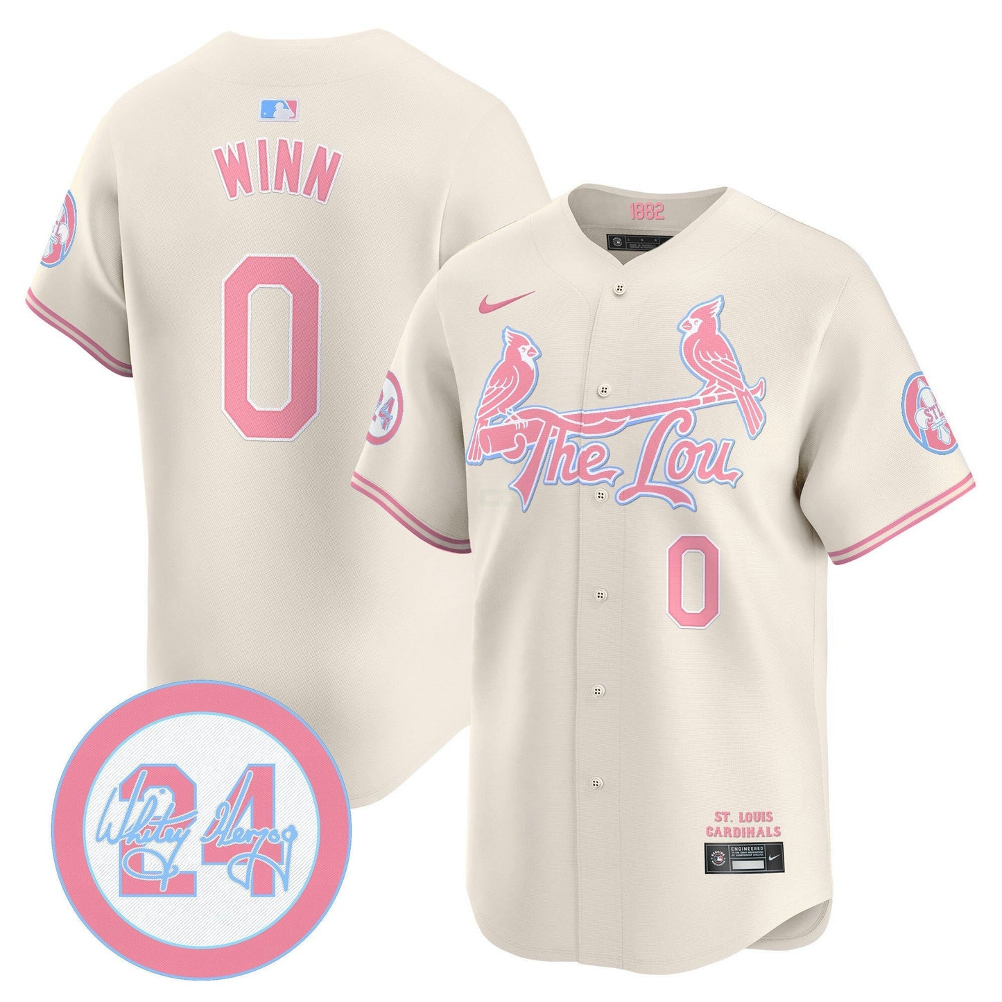 Camisa MLB Unisex St. Louis Bubblegum Pink Vapor Premier Limited Jersey