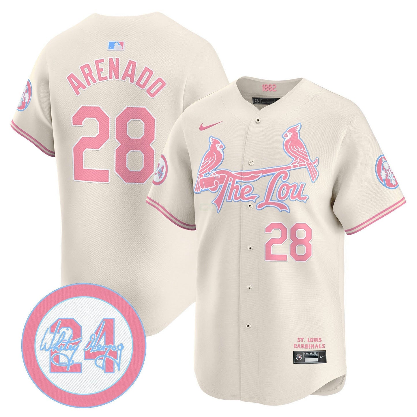 Camisa MLB Unisex St. Louis Bubblegum Pink Vapor Premier Limited Jersey