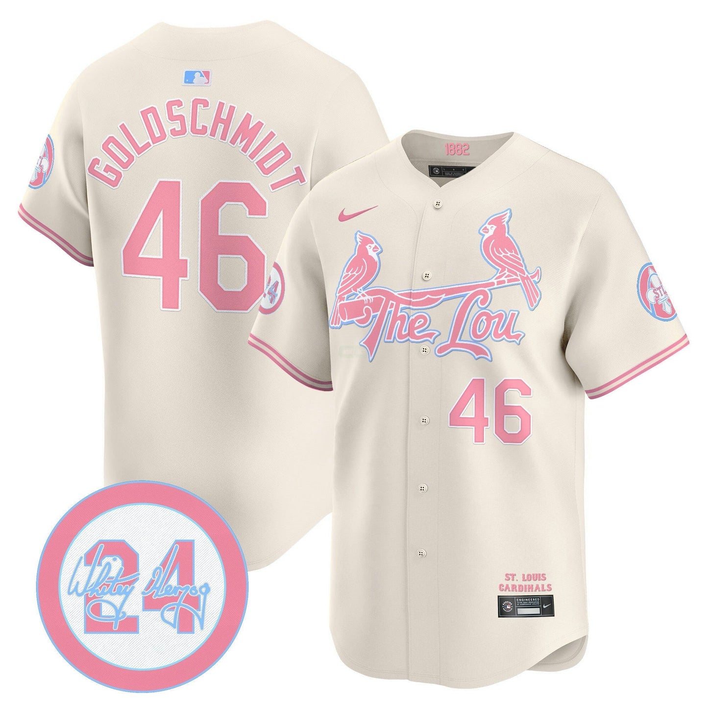 Camisa MLB Unisex St. Louis Bubblegum Pink Vapor Premier Limited Jersey