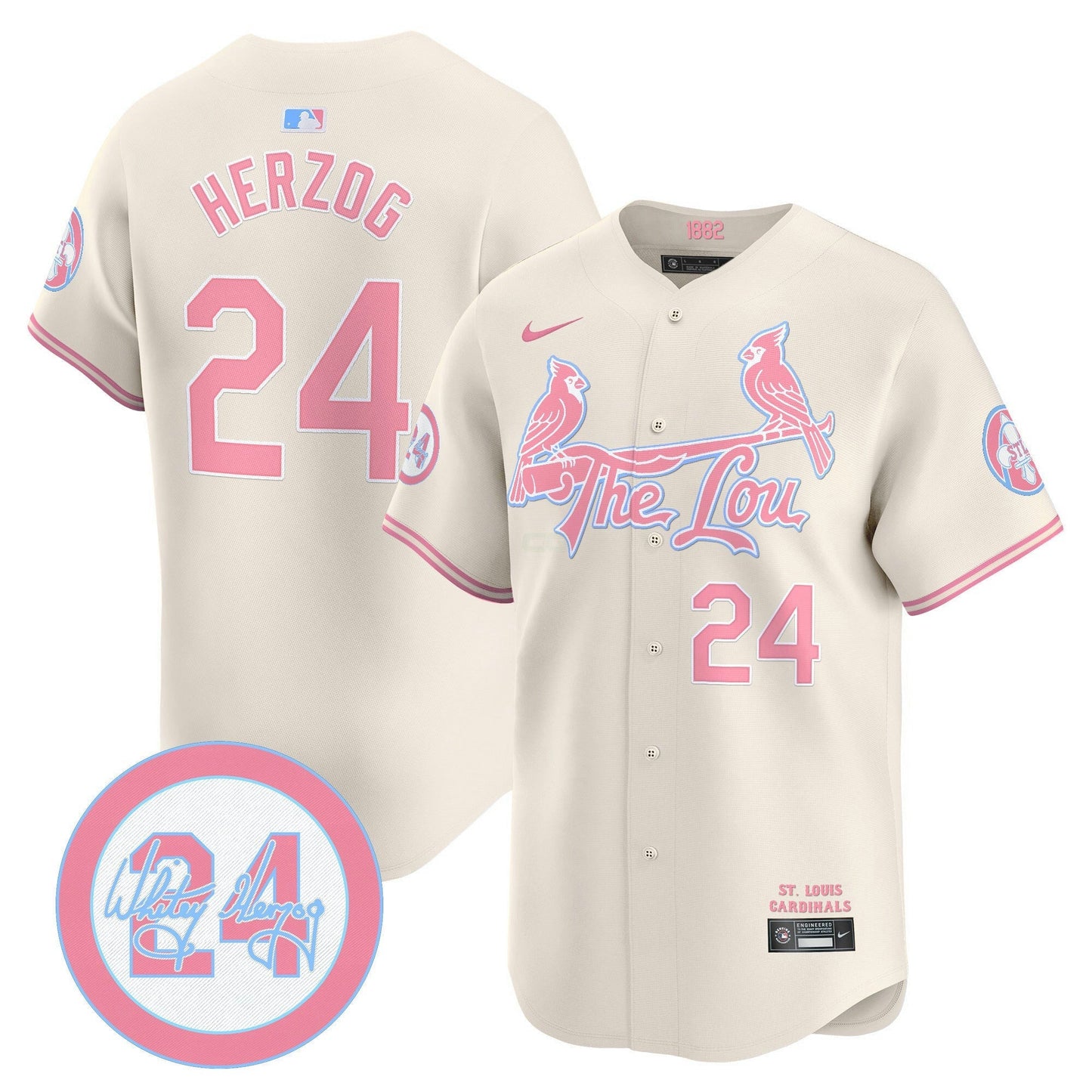 Camisa MLB Unisex St. Louis Bubblegum Pink Vapor Premier Limited Jersey