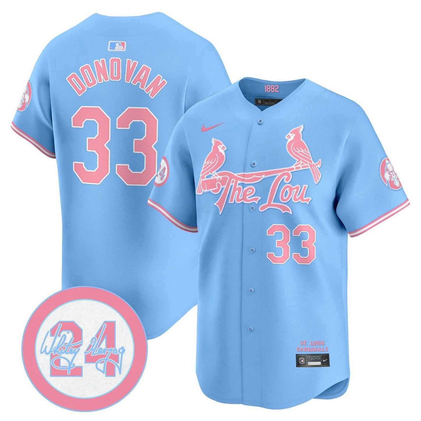 Camisa MLB Unisex St. Louis Bubblegum Pink Vapor Premier Limited Jersey