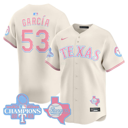 Camisa MLB Unisex Texas Bubblegum Pink Vapor Premier Limited Jersey