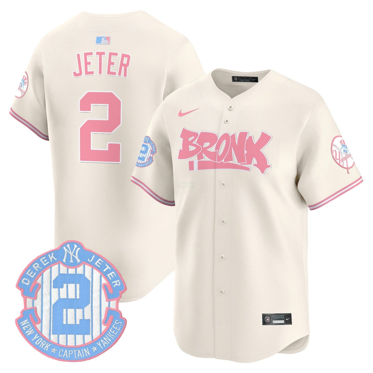 Camisa MLB Unisex The Bronx Graffiti Bubblegum Pink Vapor Premier Limited Jersey