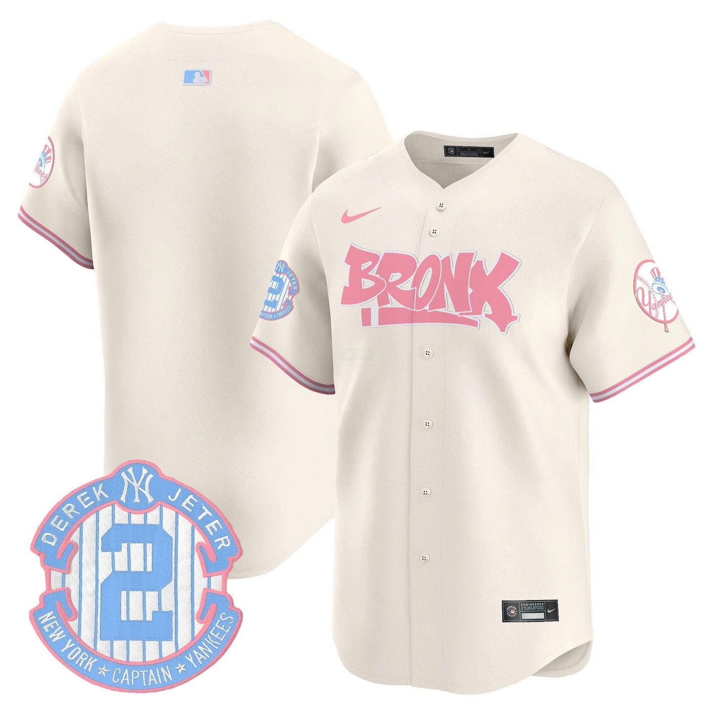 Camisa MLB Unisex The Bronx Graffiti Bubblegum Pink Vapor Premier Limited Jersey