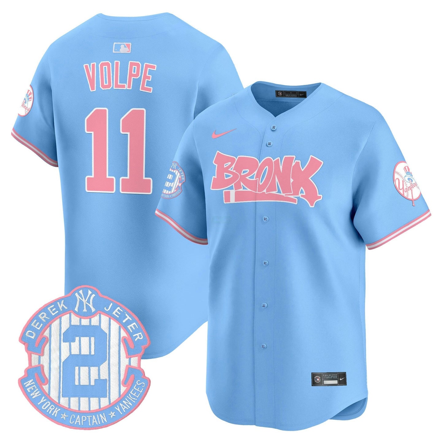 Camisa MLB Unisex The Bronx Graffiti Bubblegum Pink Vapor Premier Limited Jersey