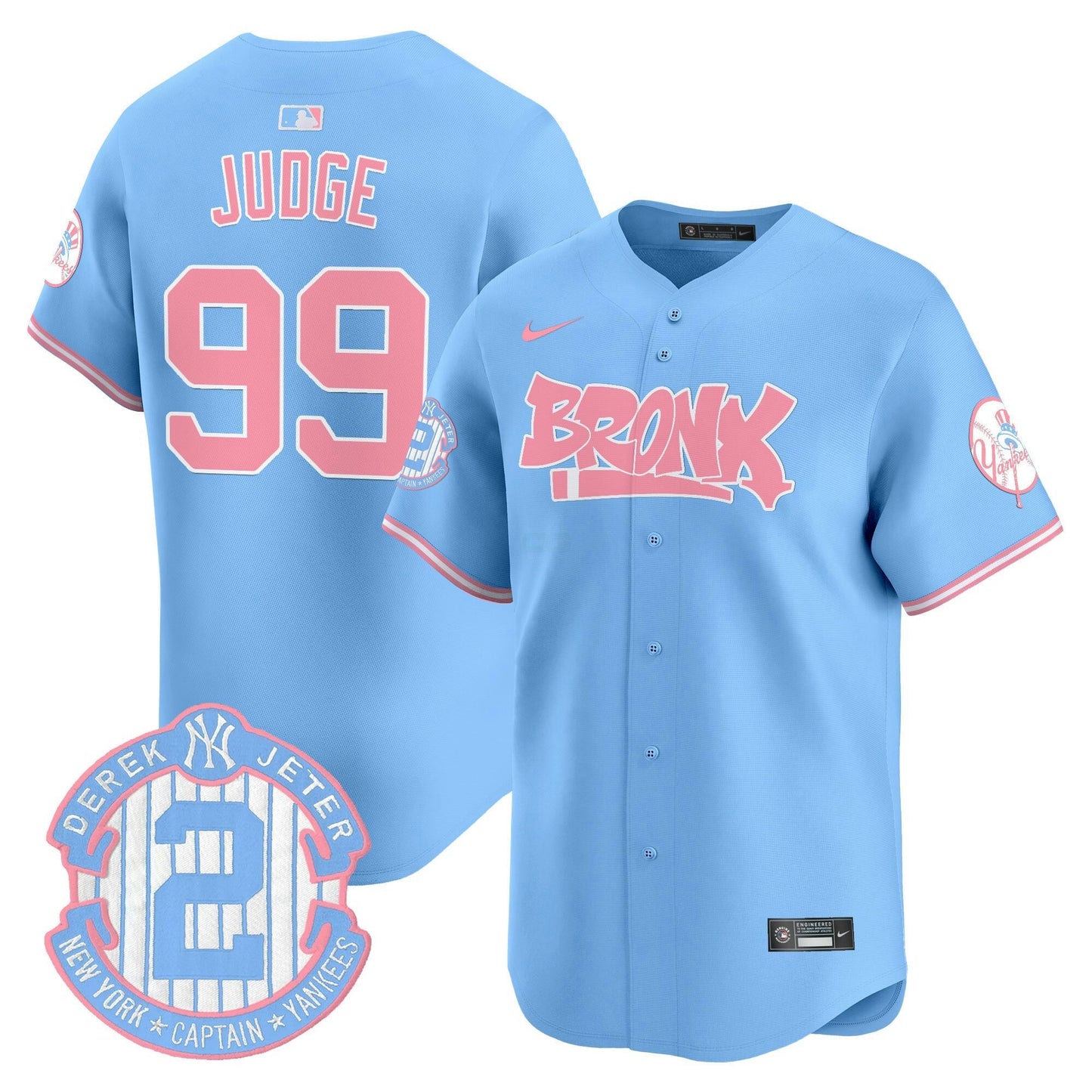 Camisa MLB Unisex The Bronx Graffiti Bubblegum Pink Vapor Premier Limited Jersey