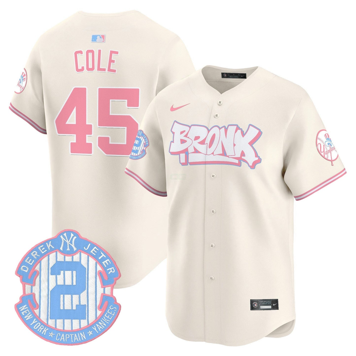 Camisa MLB Unisex The Bronx Graffiti Bubblegum Pink Vapor Premier Limited Jersey V2