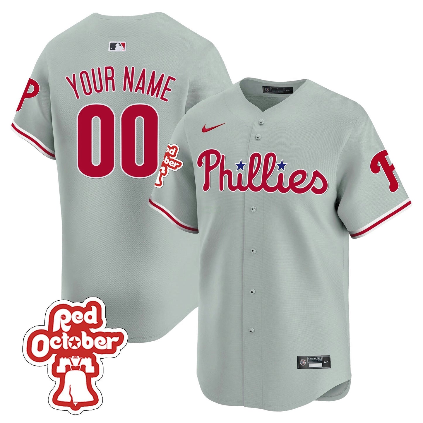 Camisa MLB Vermelha Octorber Patch Vapor Premier Limited Jersey