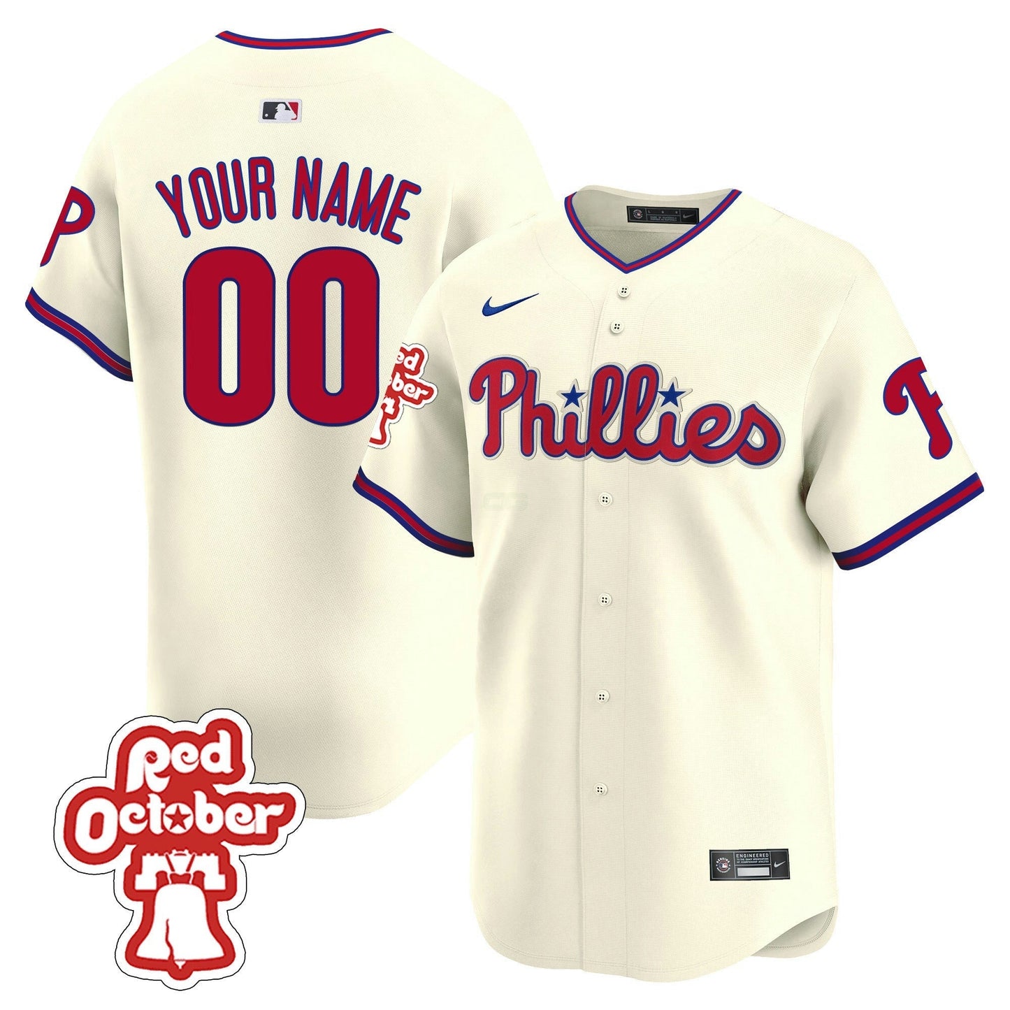 Camisa MLB Vermelha Octorber Patch Vapor Premier Limited Jersey