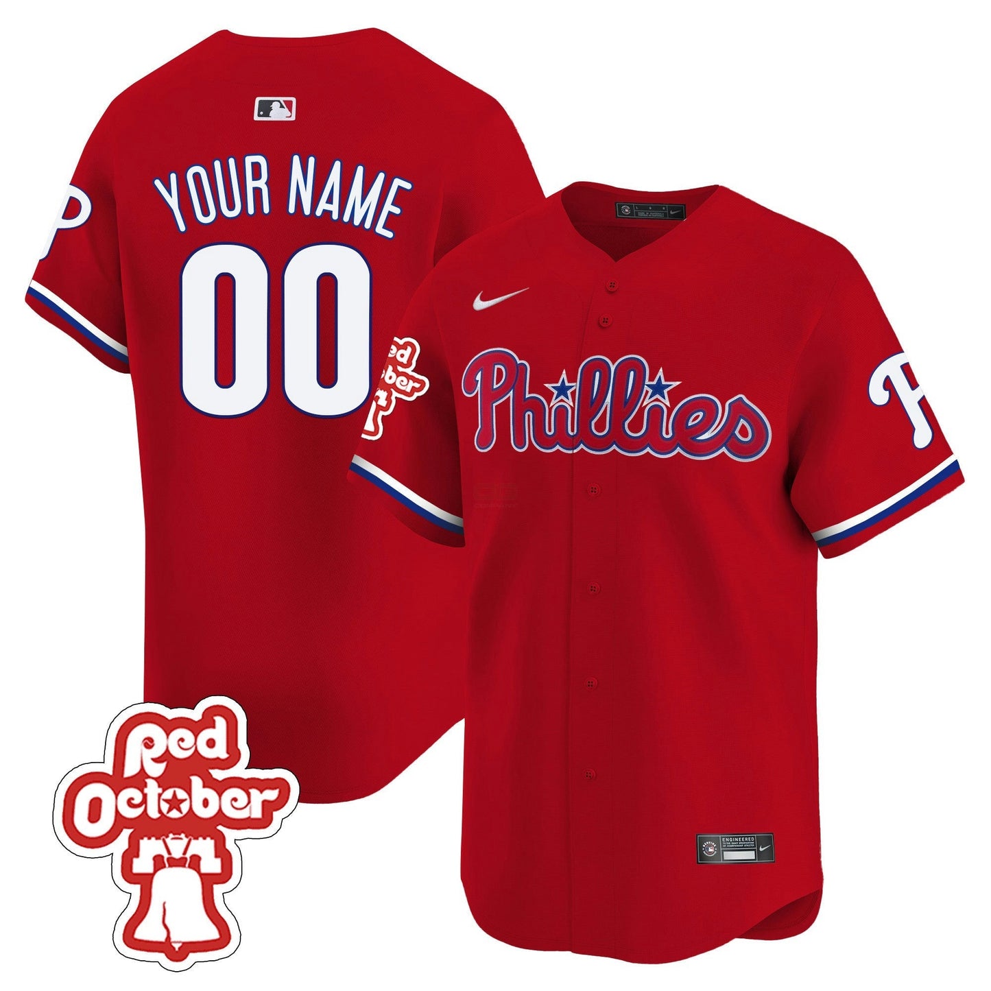 Camisa MLB Vermelha Octorber Patch Vapor Premier Limited Jersey
