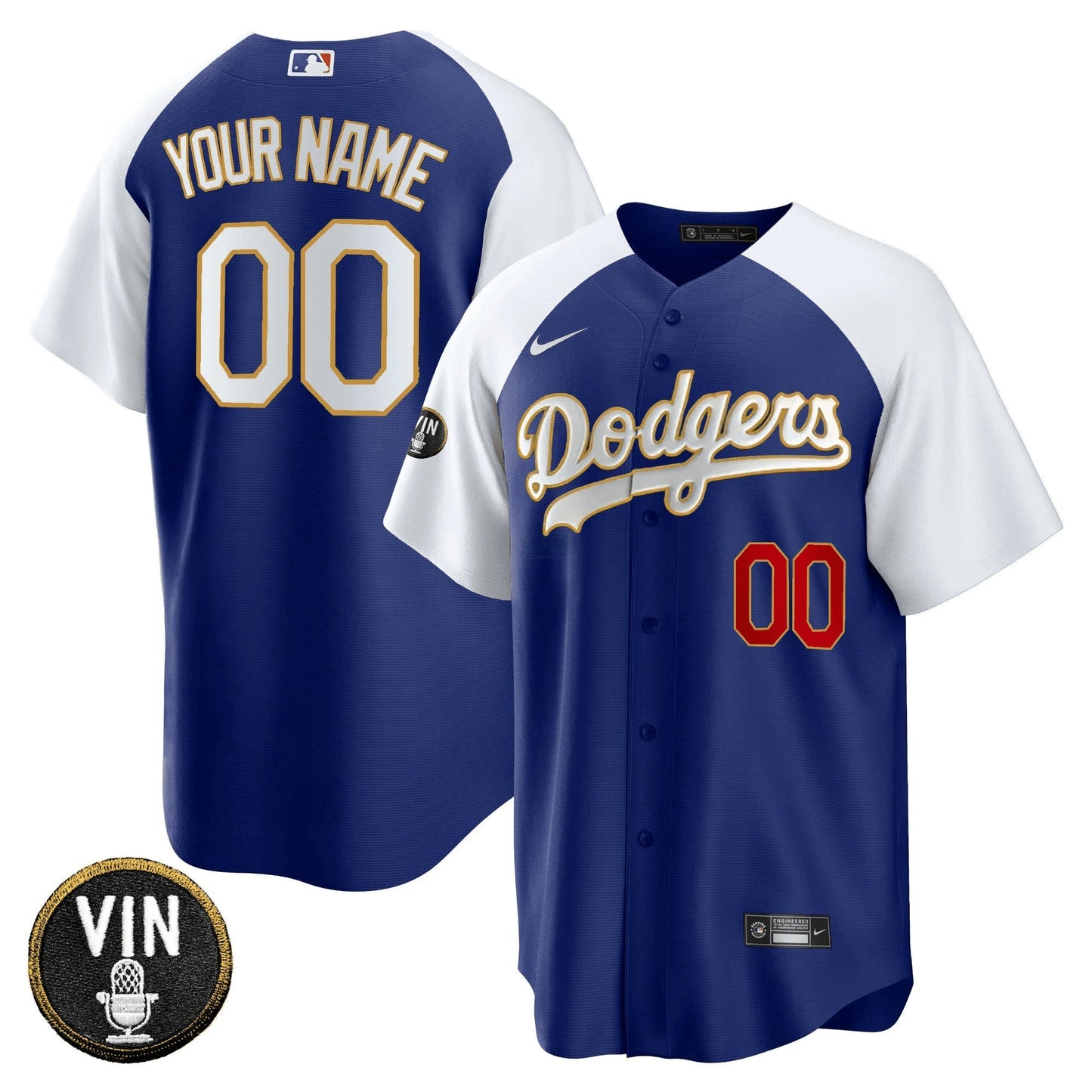 Camisa MLB Vin Scully Patch Cool Base Jersey