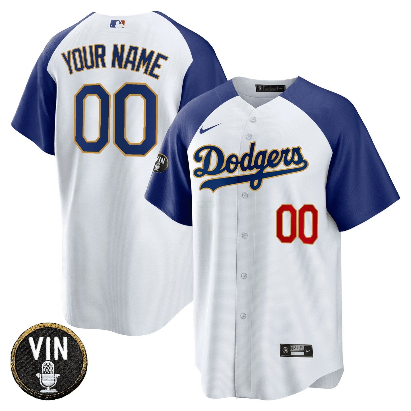 Camisa MLB Vin Scully Patch Cool Base Jersey