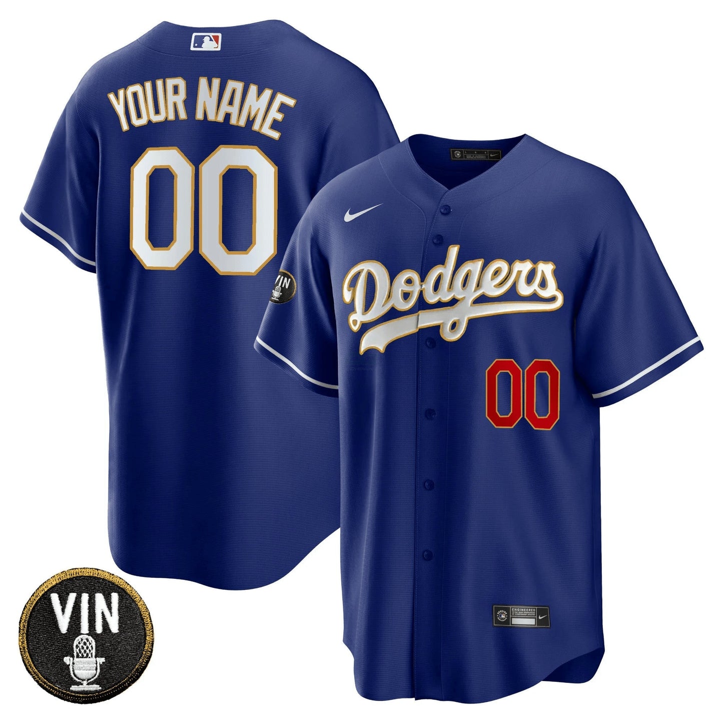 Camisa MLB Vin Scully Patch Cool Base Jersey