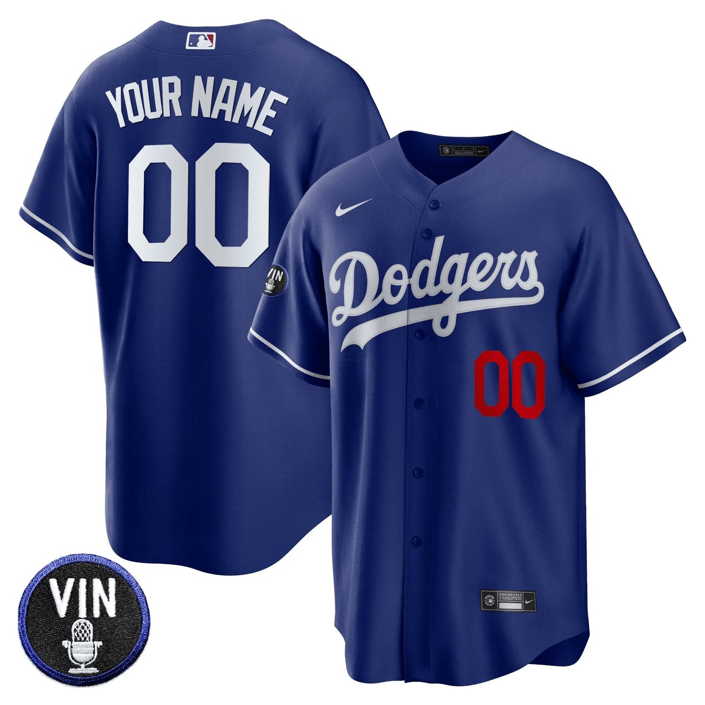 Camisa MLB Vin Scully Patch Cool Base Jersey