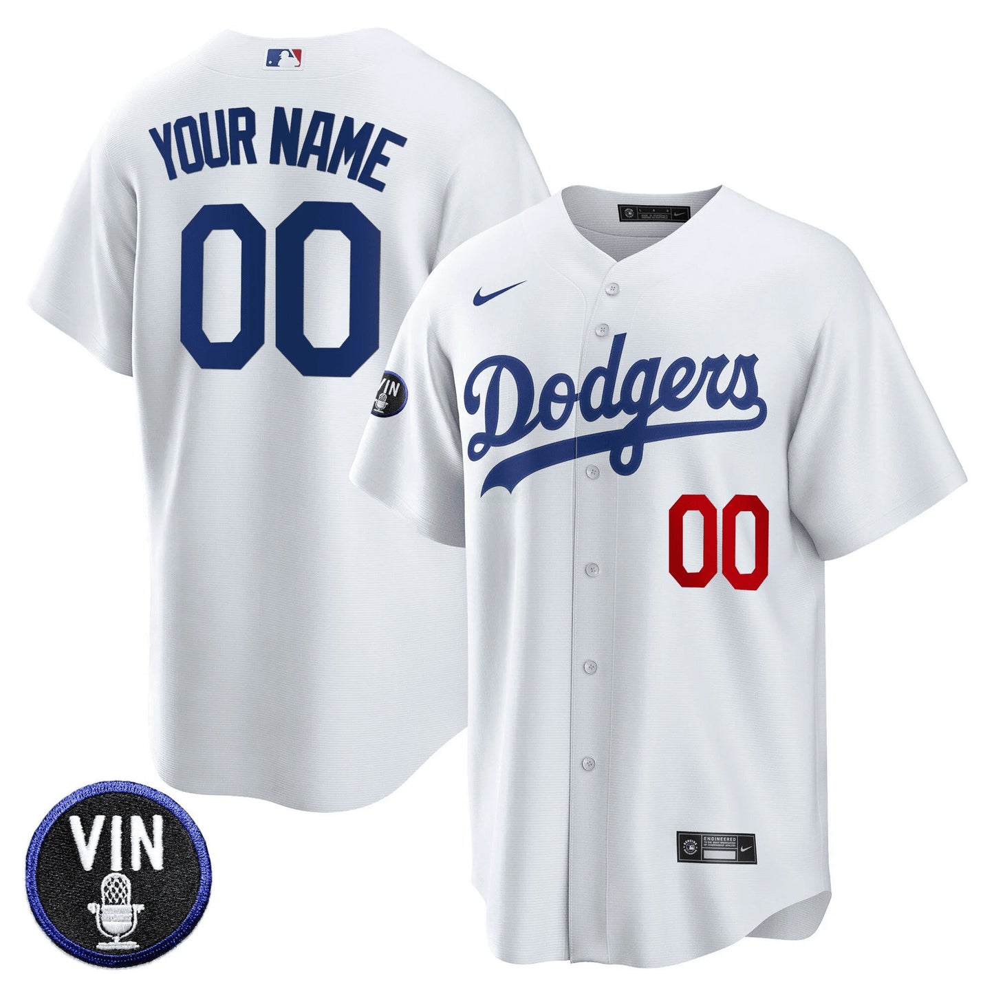Camisa MLB Vin Scully Patch Cool Base Jersey