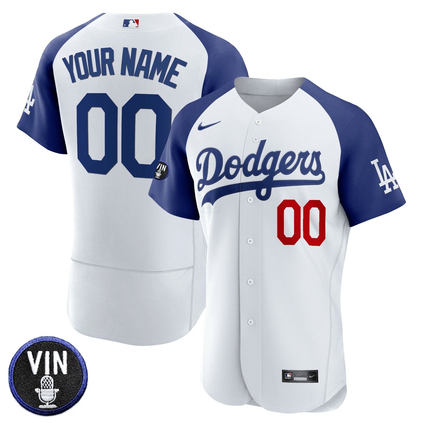 Camisa MLB Vin Scully Patch Flex Base Jersey