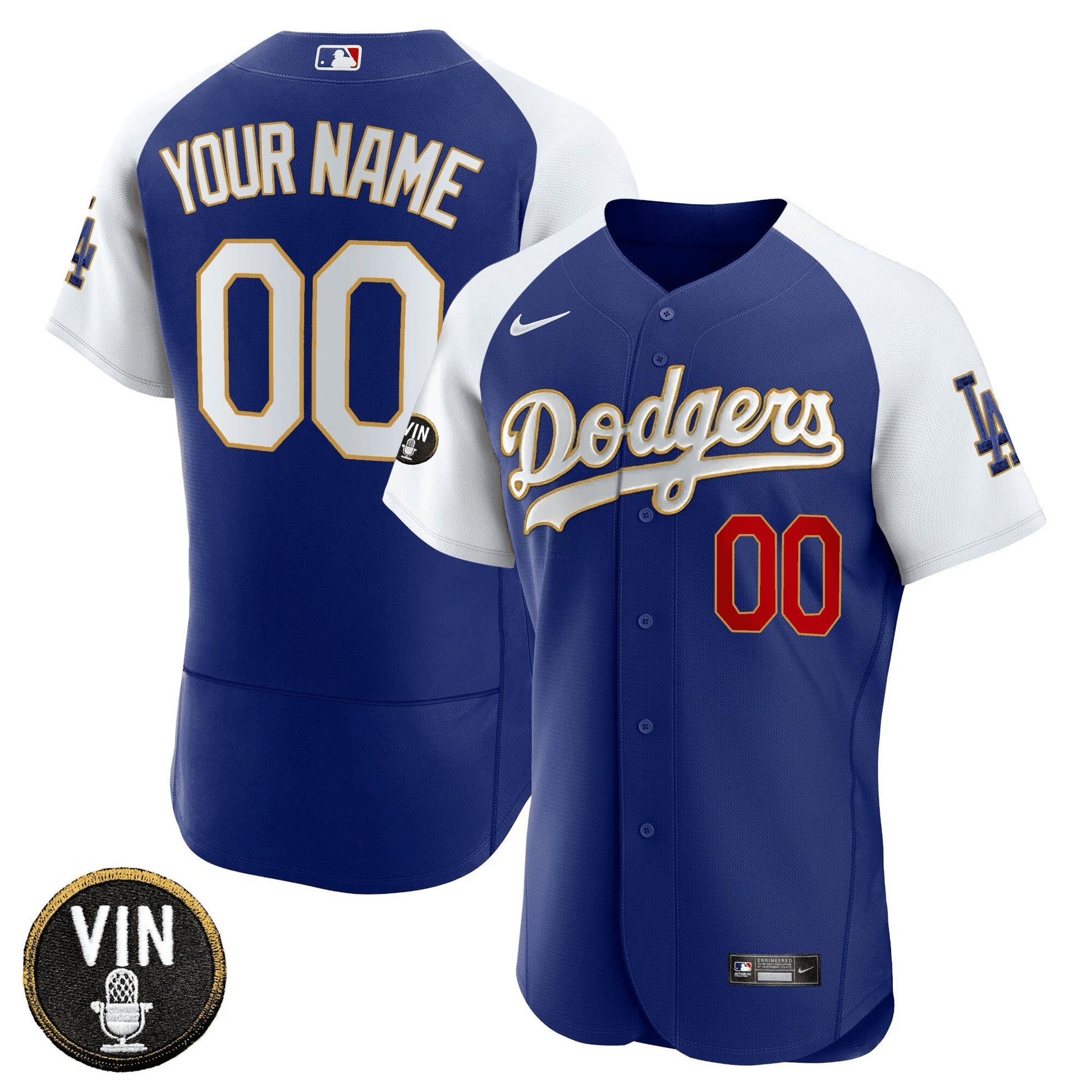 Camisa MLB Vin Scully Patch Flex Base Jersey