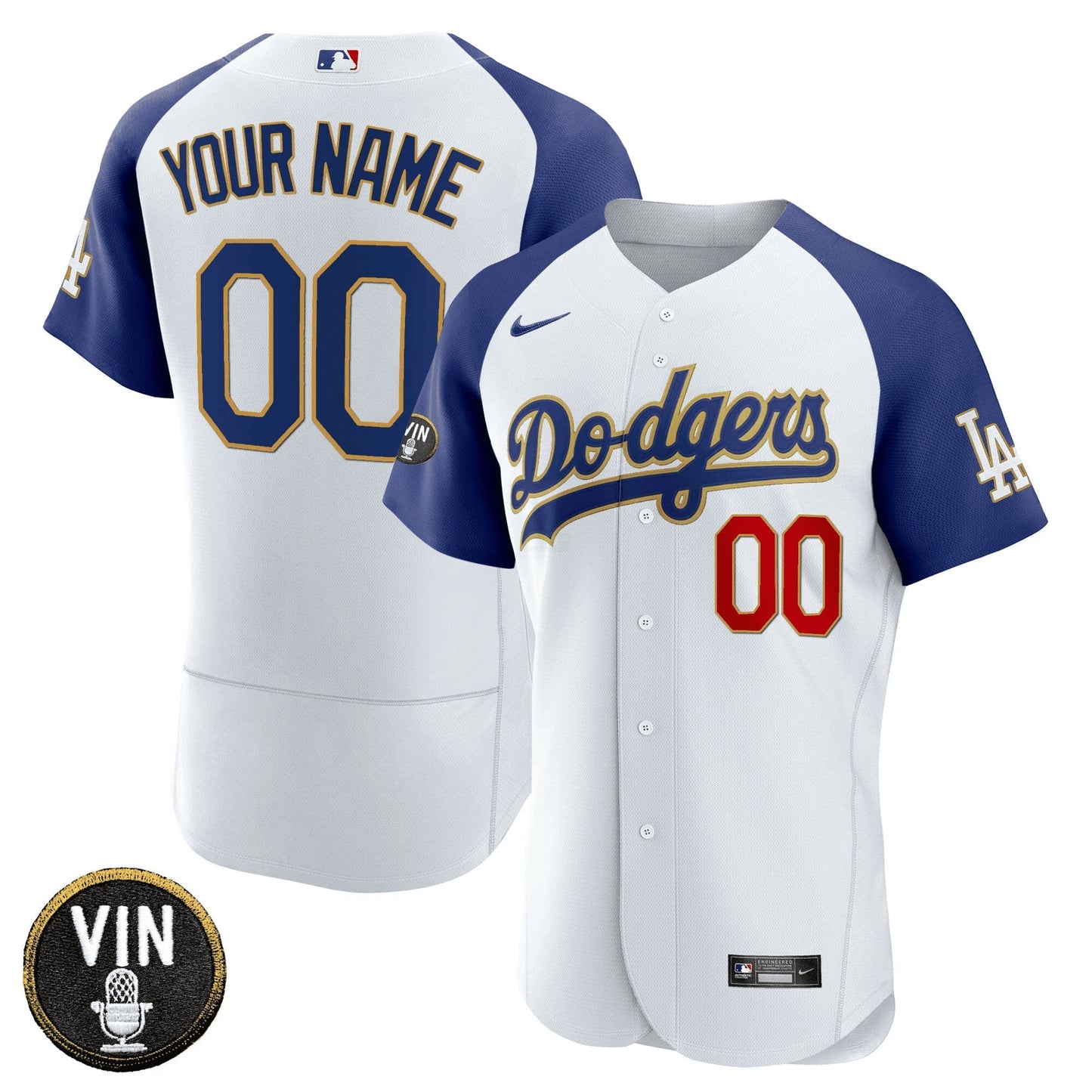 Camisa MLB Vin Scully Patch Flex Base Jersey
