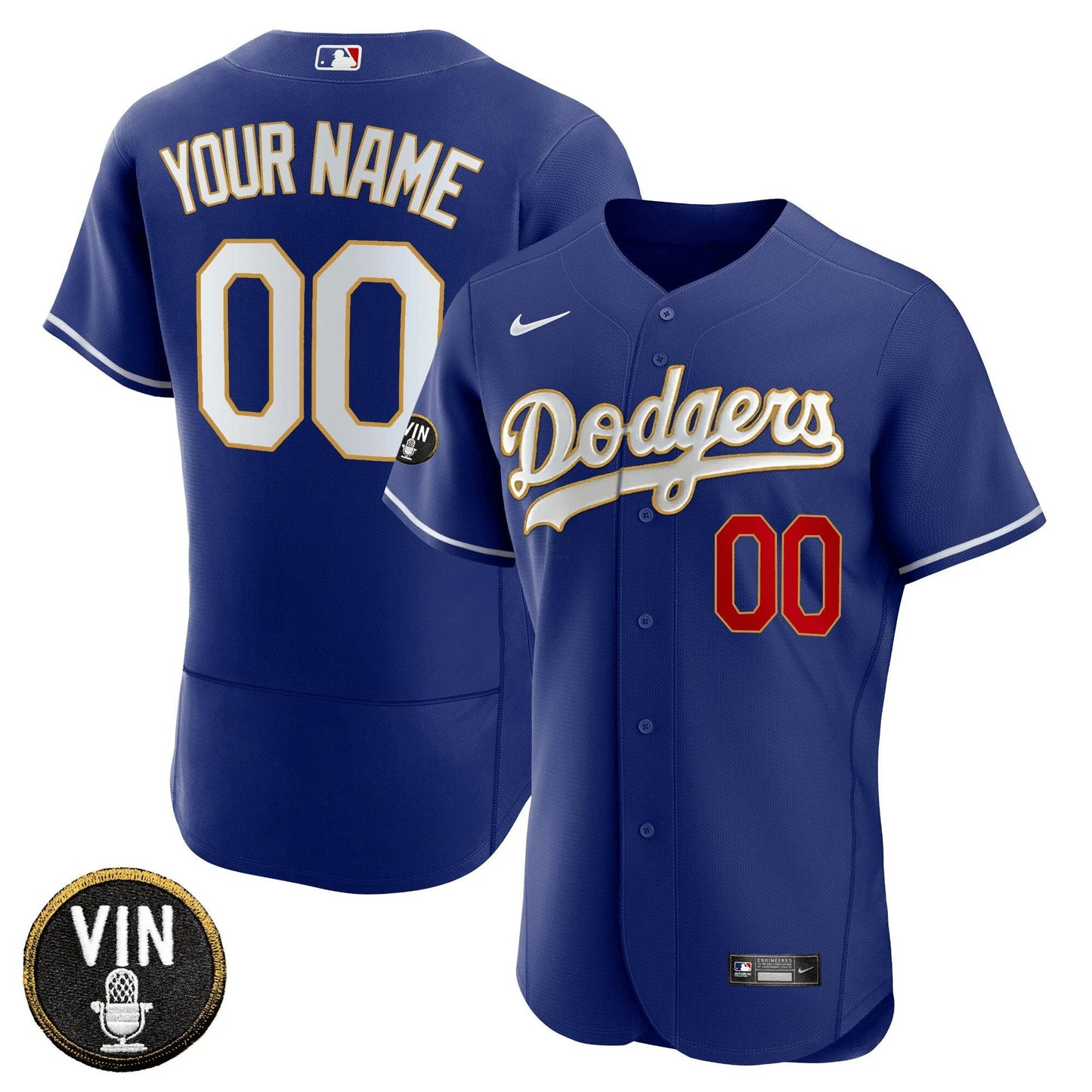 Camisa MLB Vin Scully Patch Flex Base Jersey