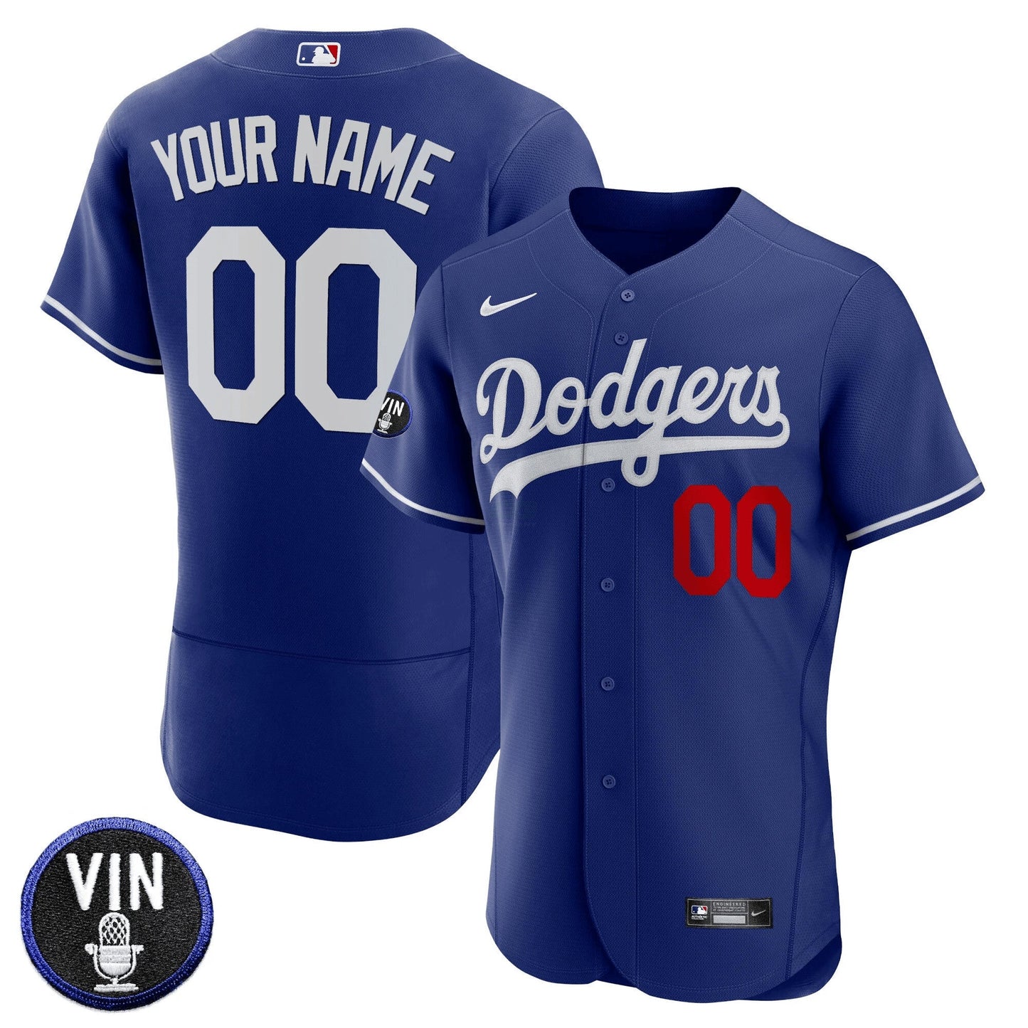 Camisa MLB Vin Scully Patch Flex Base Jersey