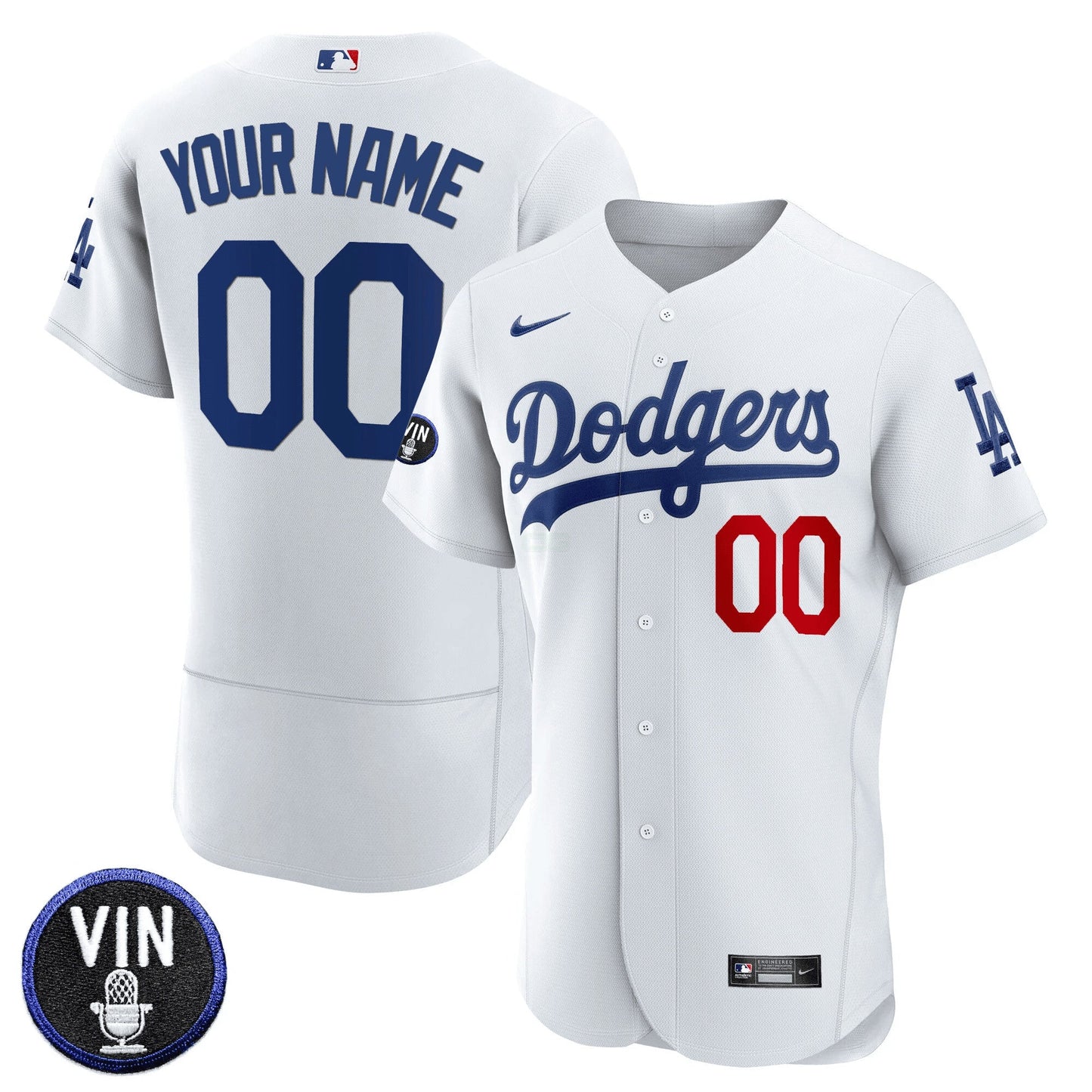 Camisa MLB Vin Scully Patch Flex Base Jersey