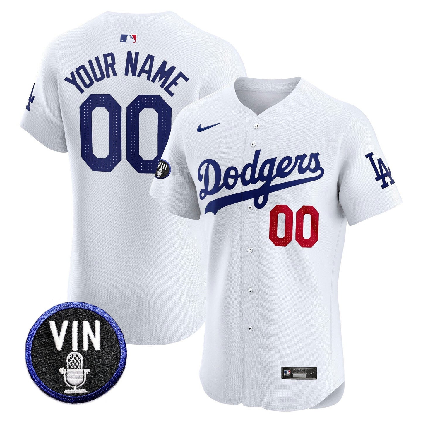 Camisa MLB Vin Scully Patch Vapor Premier Elite Jersey