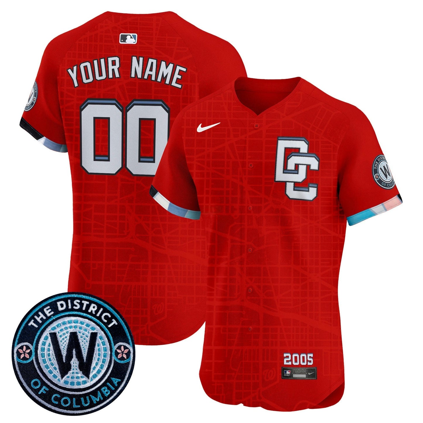 Camisa MLB Washington 2025 City Connect Vapor Premier Elite Jersey – Stitched