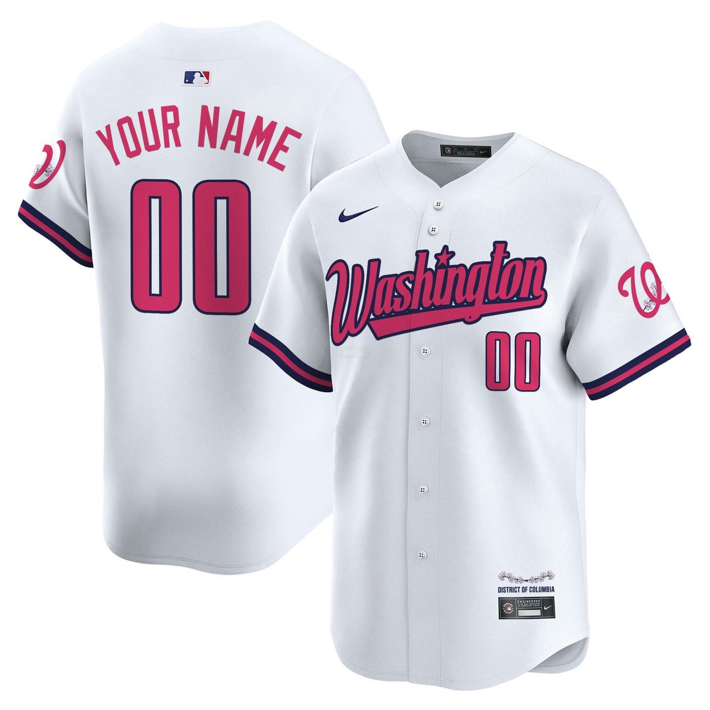 Camisa MLB Washington Cherry Blossom Style Vapor Limited Jersey