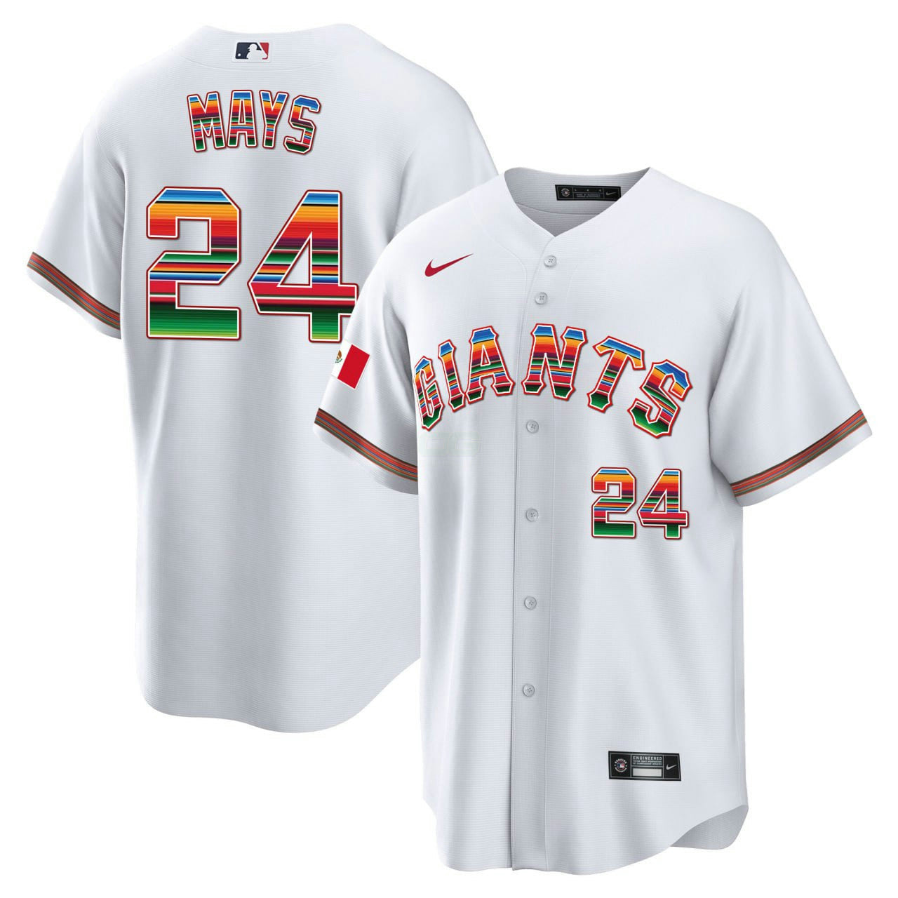 Camisa MLB Willie Mays Mexico Cool Base Limited Jersey - Branca