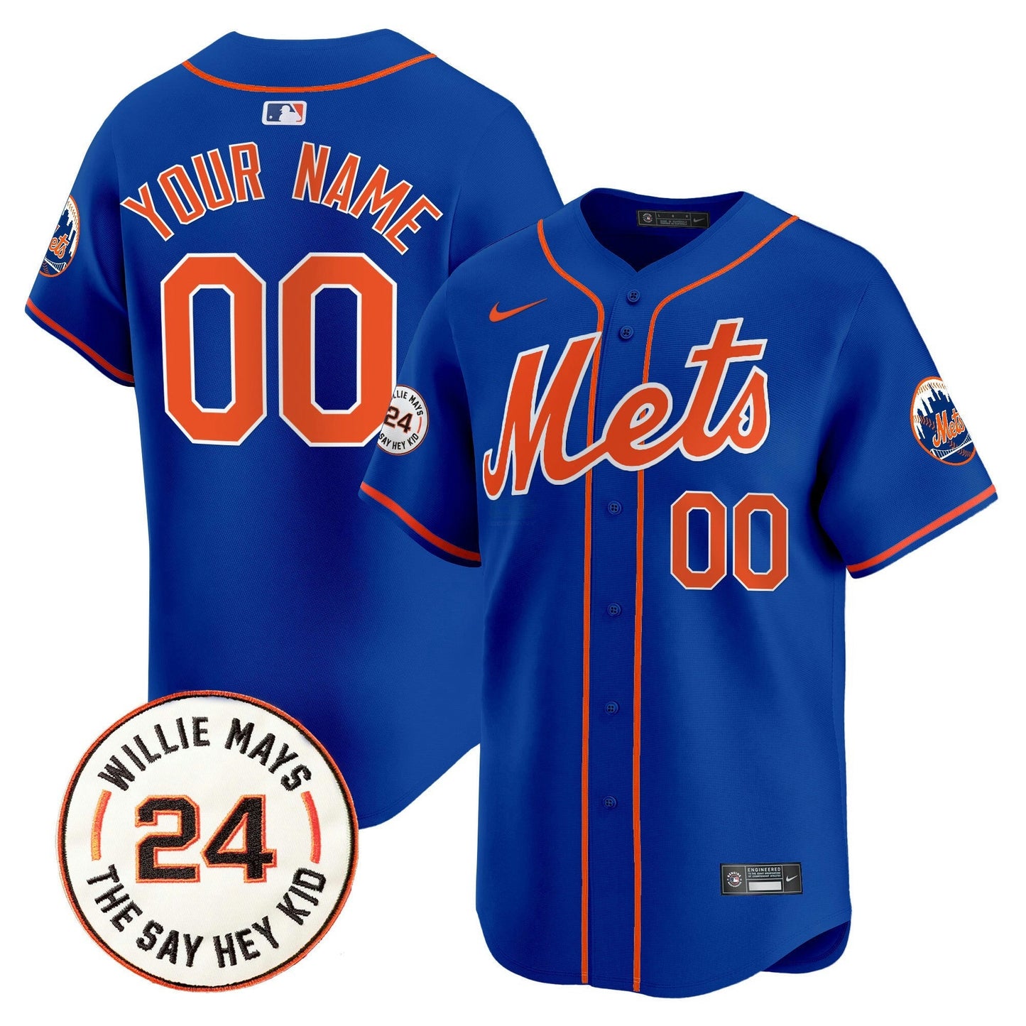 Camisa MLB Willie Mays Patch Vapor Premier Limited Jersey