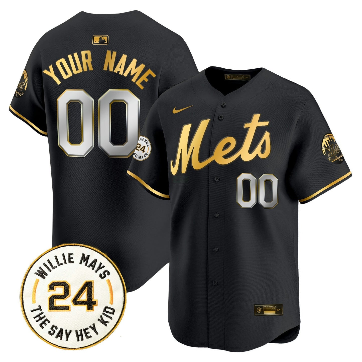 Camisa MLB Willie Mays Patch Vapor Premier Limited Jersey