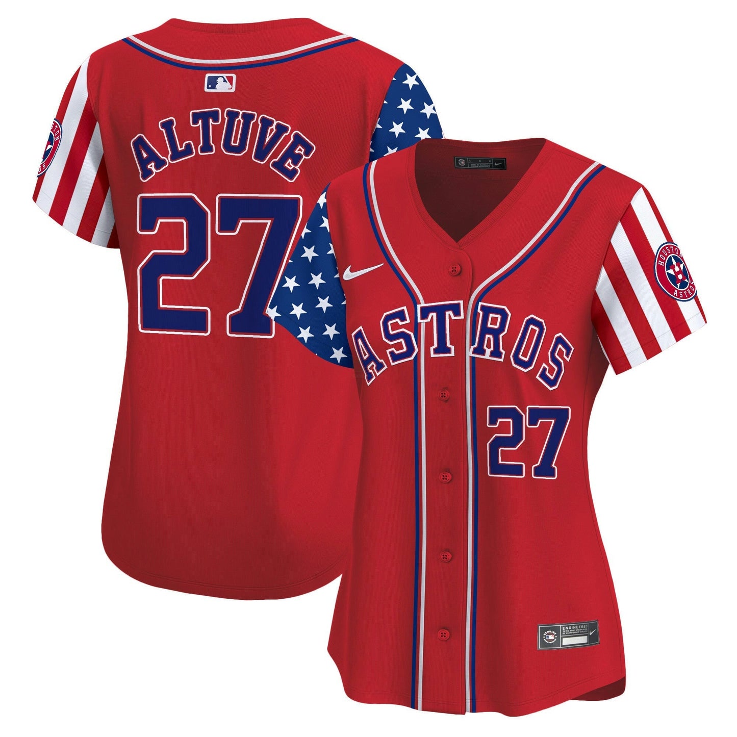 Camisa MLB Houston Astros Women’s 2024 Independence Day Vapor Premier Limited Jersey