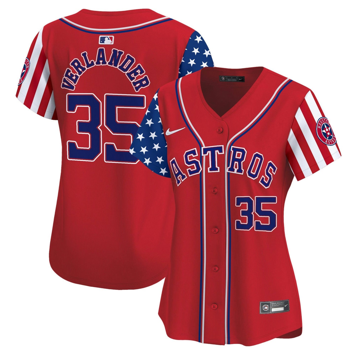 Camisa MLB Houston Astros Women’s 2024 Independence Day Vapor Premier Limited Jersey