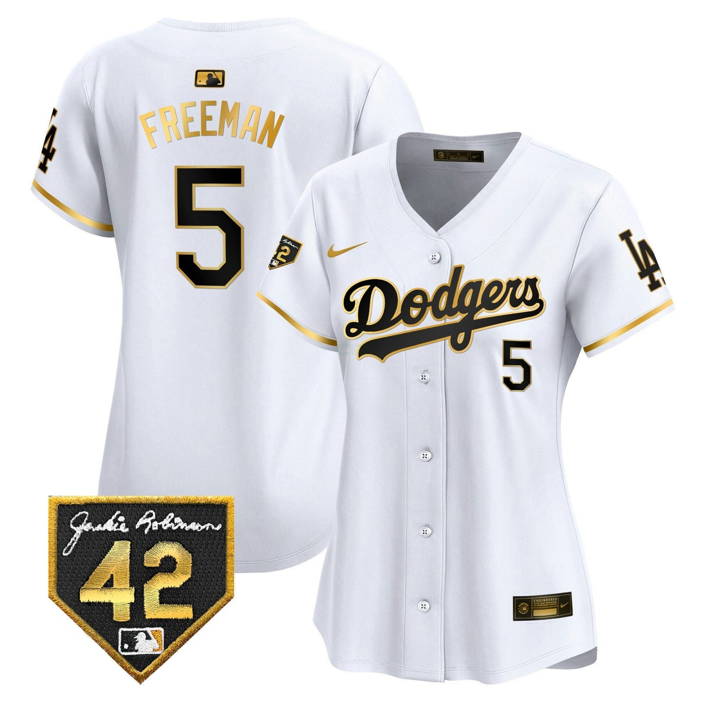 Camisa MLB Los Angeles Dodgers Women’s 2024 Jackie Robinson Patch Vapor Premier Limited Jersey
