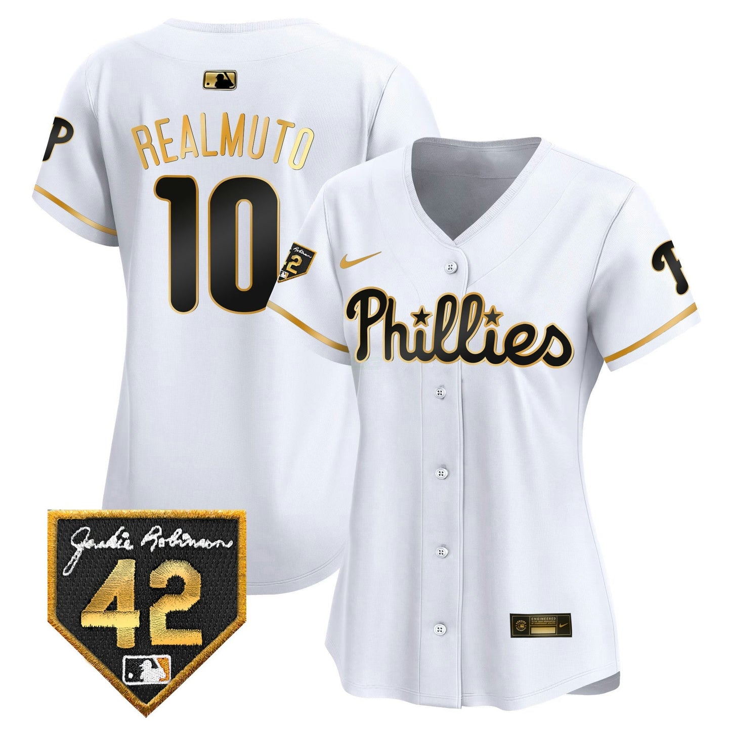 Camisa MLB Philadelphia Phillies Women’s 2024 Jackie Robinson Patch Vapor Premier Limited Jersey