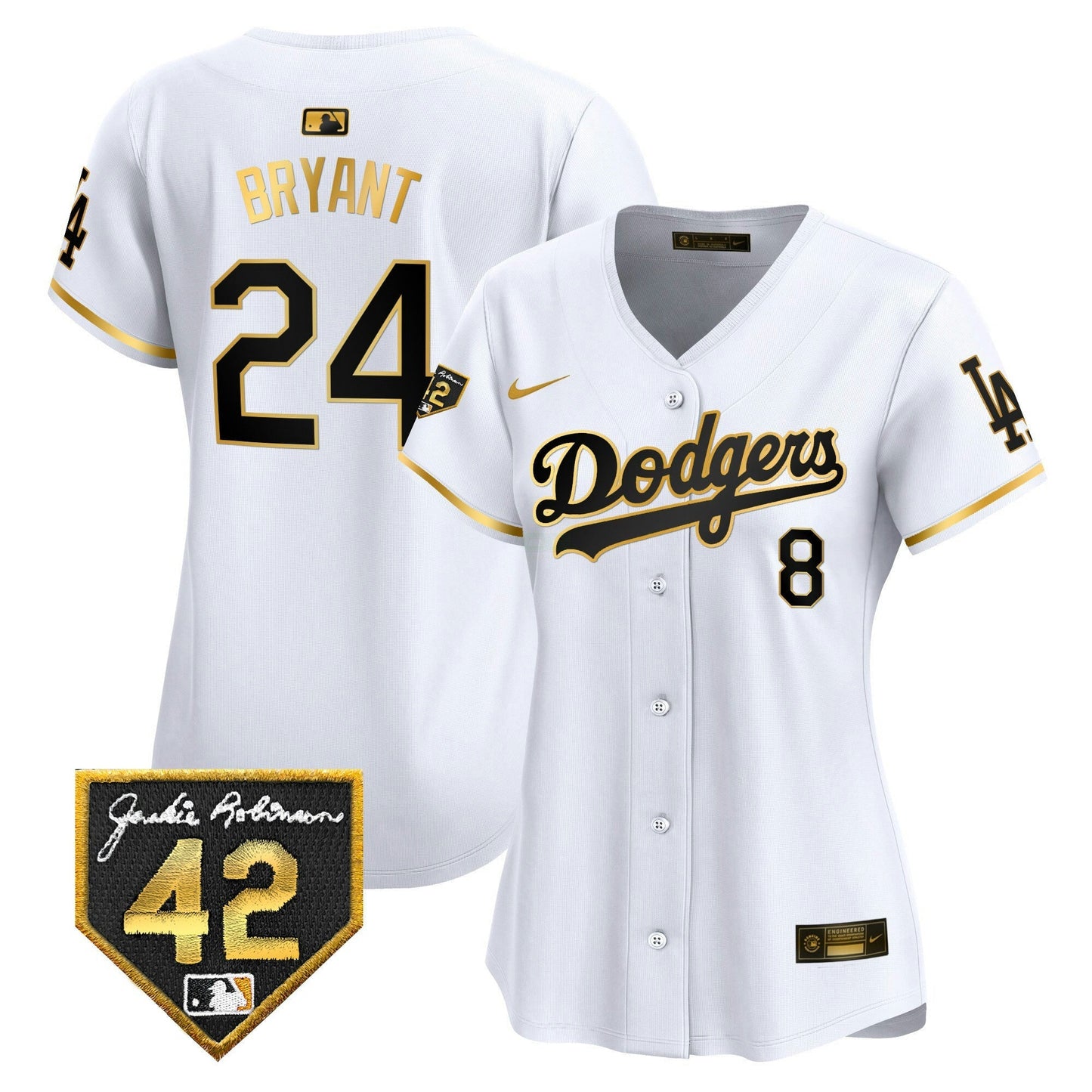 Camisa MLB Los Angeles Dodgers Women’s 2024 Jackie Robinson Patch Vapor Premier Limited Jersey