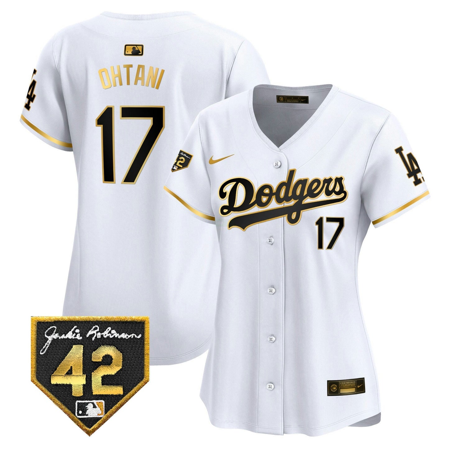 Camisa MLB Los Angeles Dodgers Women’s 2024 Jackie Robinson Patch Vapor Premier Limited Jersey