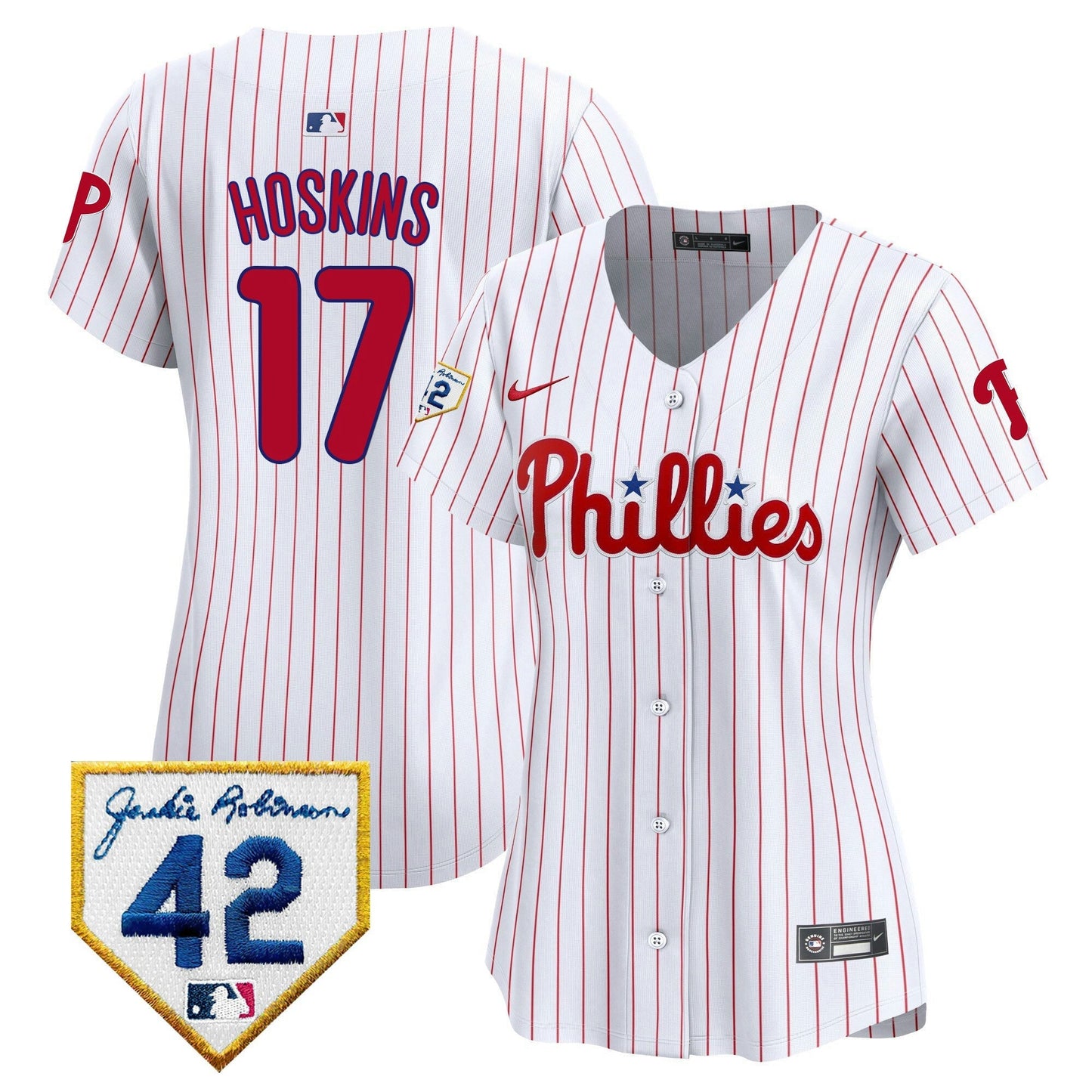 Camisa MLB Philadelphia Phillies Women’s 2024 Jackie Robinson Patch Vapor Premier Limited Jersey