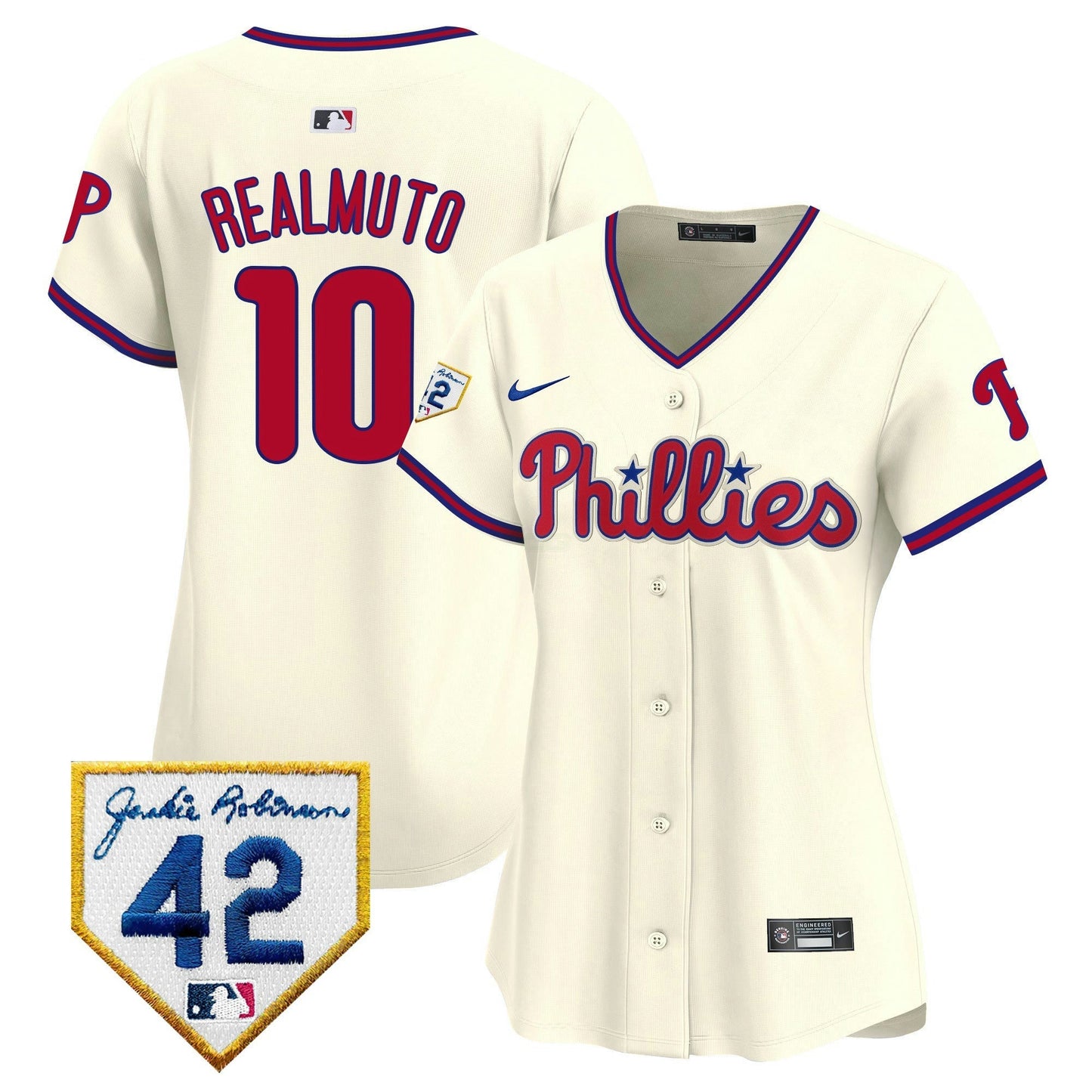Camisa MLB Philadelphia Phillies Women’s 2024 Jackie Robinson Patch Vapor Premier Limited Jersey