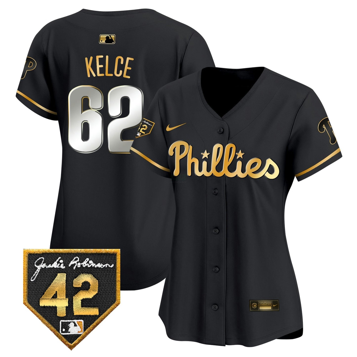 Camisa MLB Philadelphia Phillies Women’s 2024 Jackie Robinson Patch Vapor Premier Limited Jersey