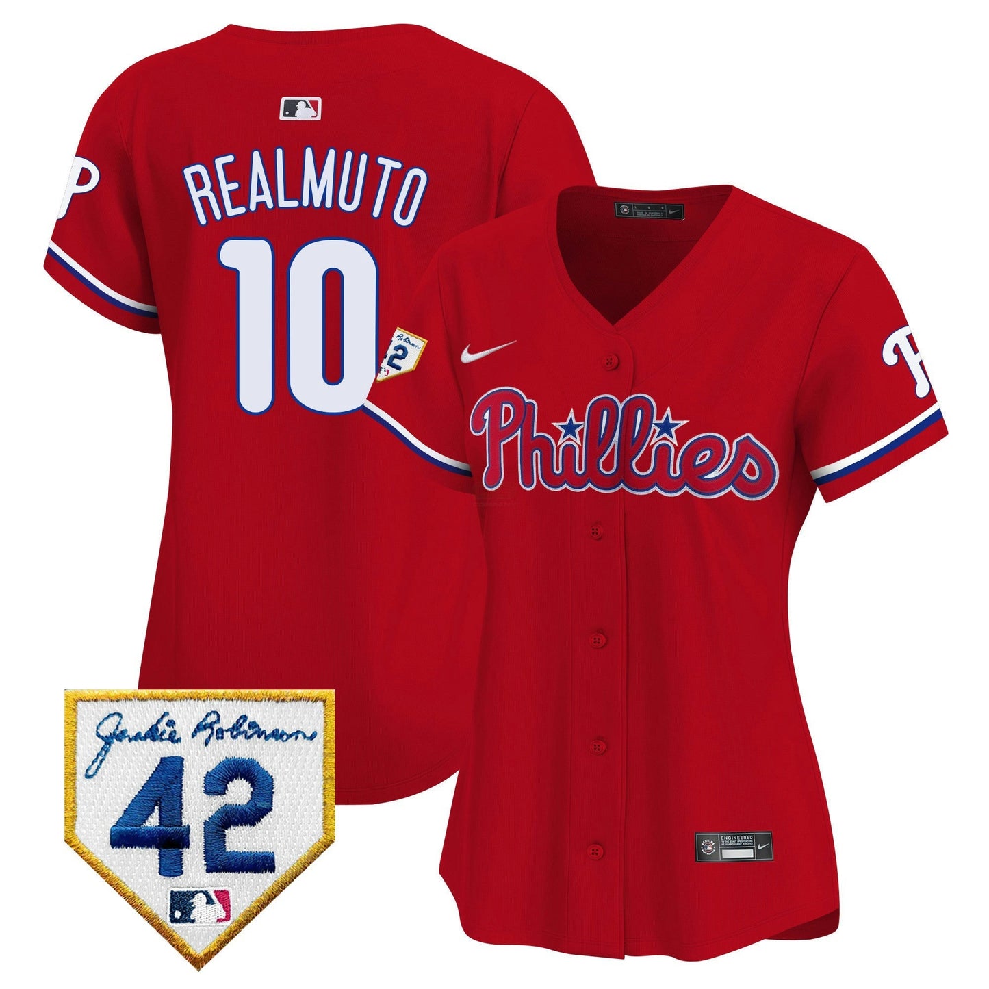 Camisa MLB Philadelphia Phillies Women’s 2024 Jackie Robinson Patch Vapor Premier Limited Jersey