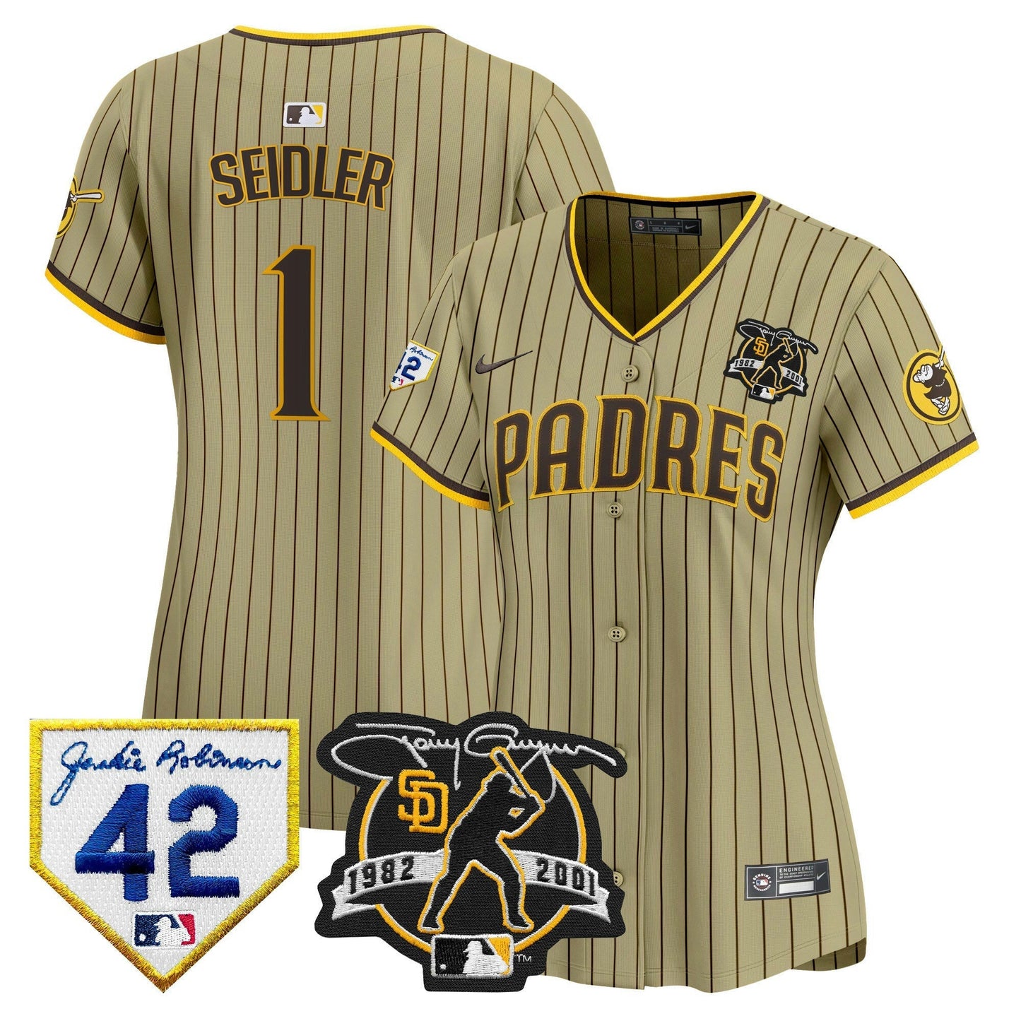 Camisa MLB Women’s 2024 Tony Gwynn & Robinson Patch Vapor Premier Limited Jersey