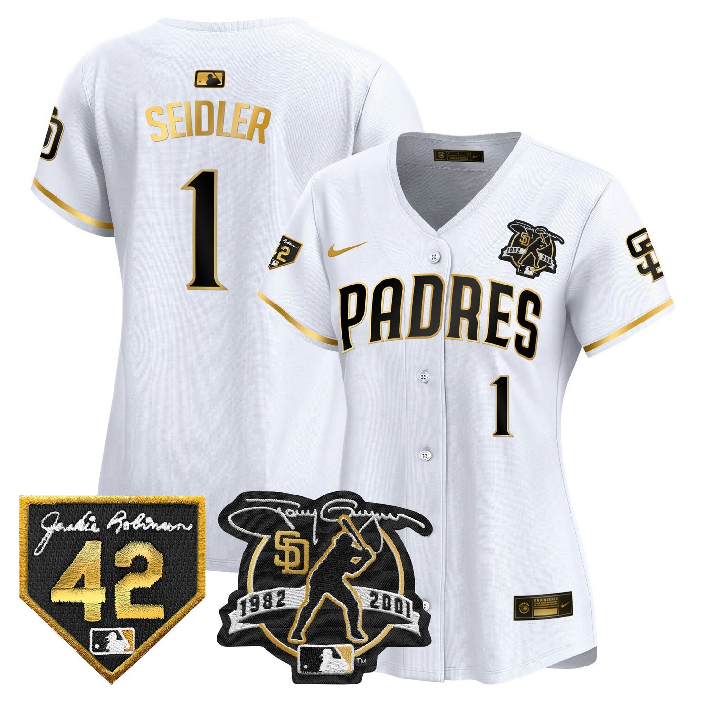 Camisa MLB Women’s 2024 Tony Gwynn & Robinson Patch Vapor Premier Limited Jersey